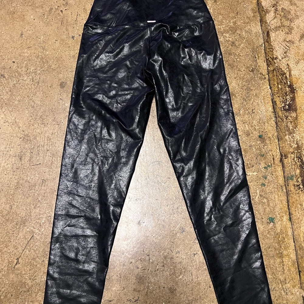 Shiny Aerie Black Faux Leather Leggings